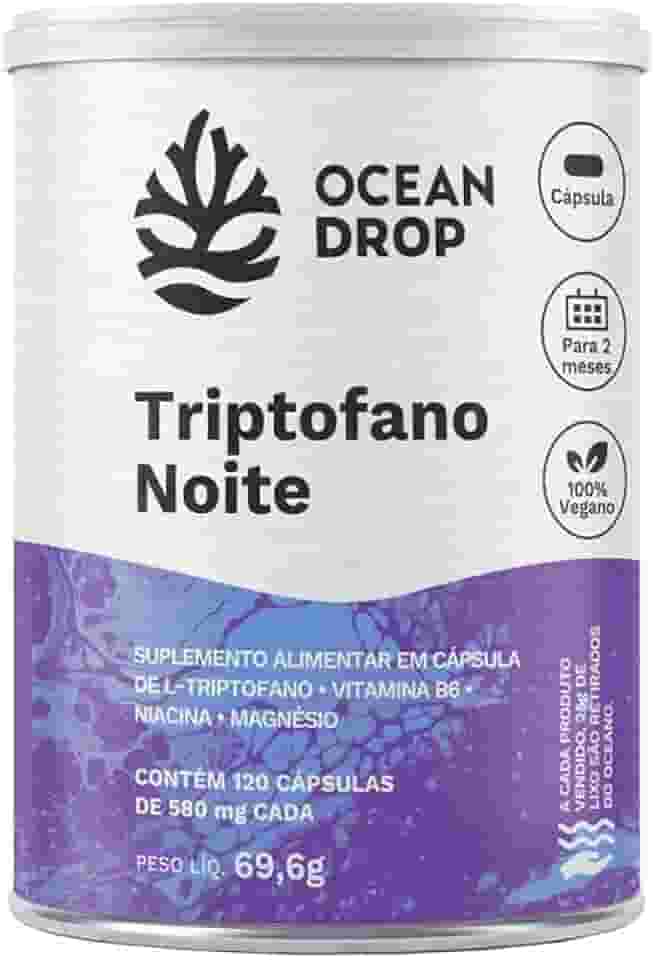 Triptofano Noite Ocean Drop com Niacina e Magnésio - 120 cápsulas de 580mg