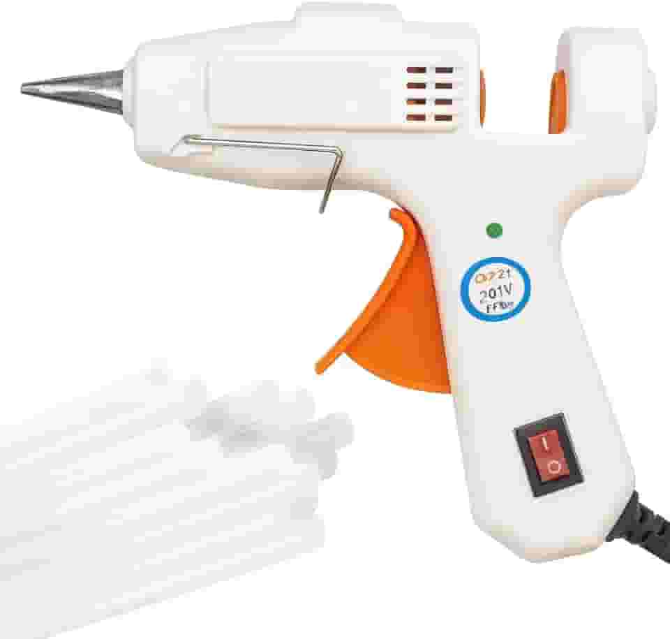 Pistola de Cola Quente 20 W Bico Fino Bivolt (110-220 V) – 10 Bastões 30 cm – Ideal para Artesanato, EVA e DIY | Niadri Imports