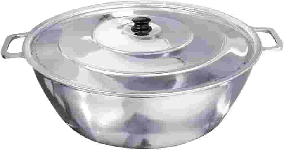 Tacho Alumínio Fundido Polido Industrial Grosso Hotel 50cm 20L