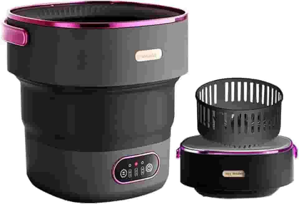 LVPETALIZE Máquina De Lavar Portátil, Roupa Íntima, Dobrável Com Capacidade 15L, Limpa Profundamente Roupas Íntimas Para Apartamentos, Camping, Viagens