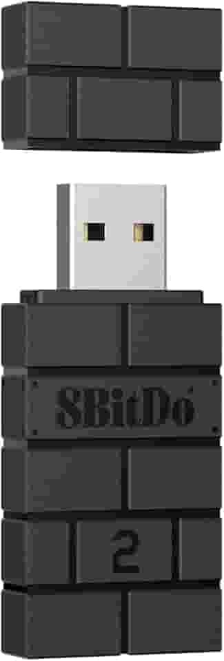 8BitDo Adaptador USB sem fio 2 para Switch/Switch 2, Windows PC, Mac e Raspberry Pi, compatível com controle Xbox Series X e S, controle Bluetooth Xbox One, Switch Pro e PS5 (preto)