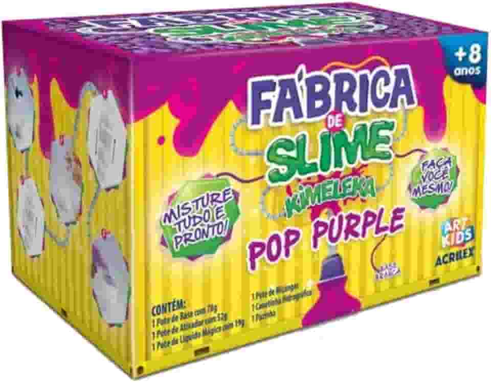 Kit Para Fazer Slime Da Acrilex Kimeleca Pop Purple