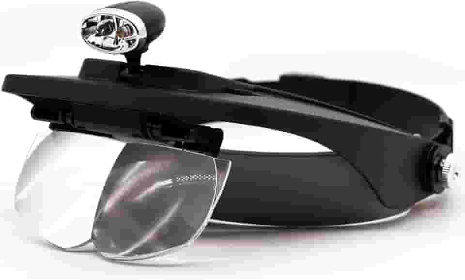 Lupa de Cabeça Lorben Com 4 Lentes e 2 Led Ampliação 2x 1,8x 2,5x 3,5x GT123