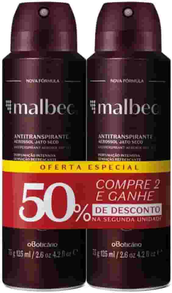 Kit Desodorante Antitranspirante Malbec (2 unidades)