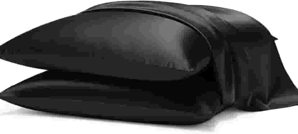 Kit 2 Fronhas Cetim Anti-frizz Seda Alto Brilho Par (Black)