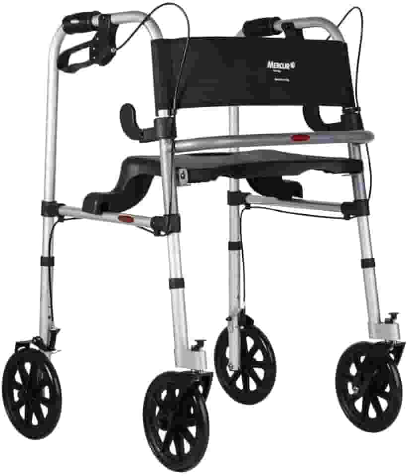 Andador Dobrável com 4 Rodas e Assento - Mercur