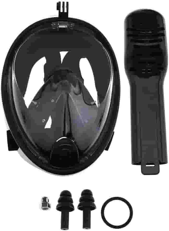Máscara Mergulho Livre Snorkeling Full Face para GoPro Tamanho L/XL Cor Preto