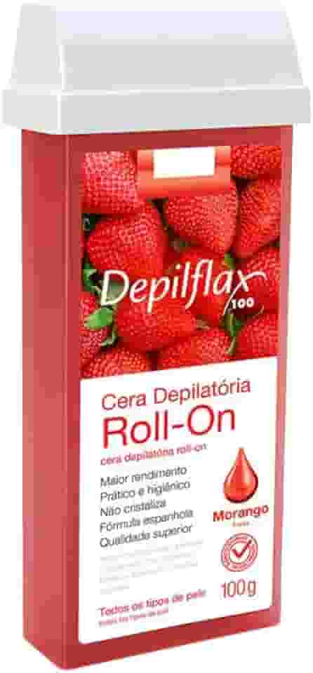 Depilflax – Cera Depilatória Roll-On Morango 100g