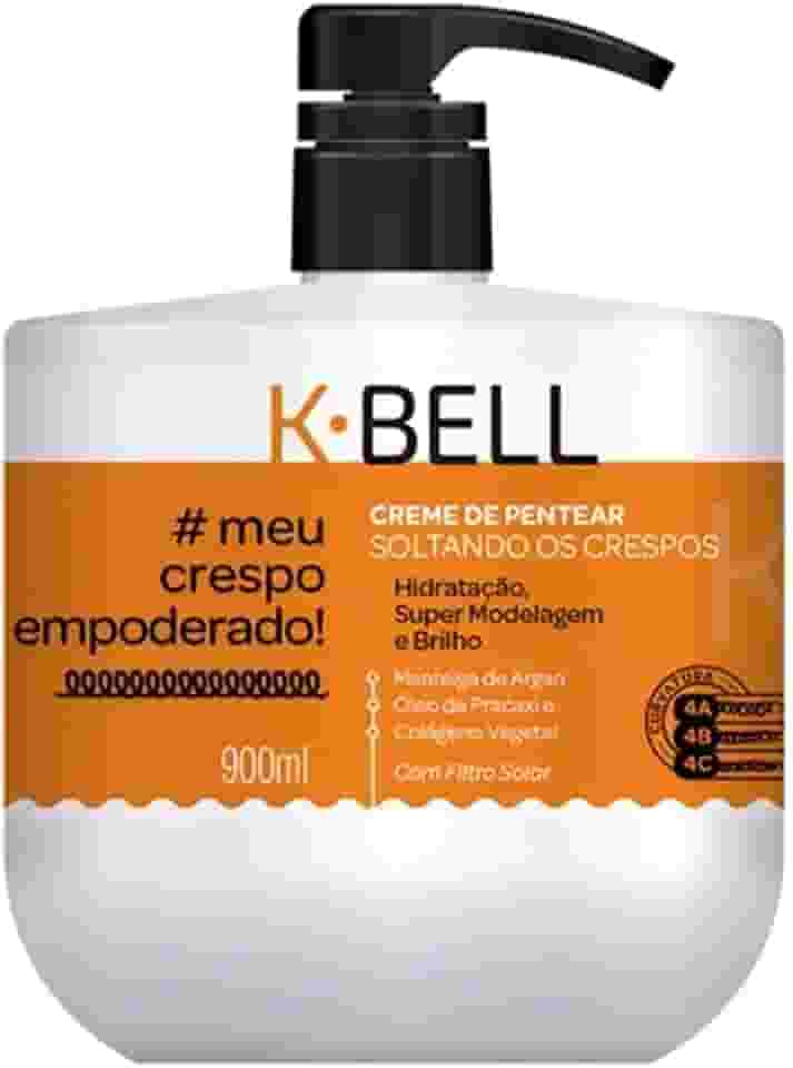K-BELL Creme de Pentear Meu Crespo Empoderado 900ml – Nutrição Intensa, Definição Profunda e Controle para Cabelos Crespos Tipo 4