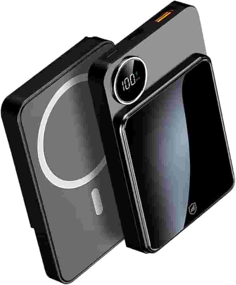 Gshield Carregador Portátil Wireless 10.000 mAh, Power Bank 18W Carregamento Rápido compatível com Magsafe, Magnético por Indução, TankSafe