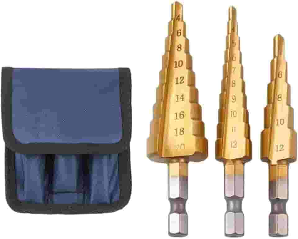 TNT Kit 3 Brocas Escalonadas HSS 3-20mm revestida em Titanium