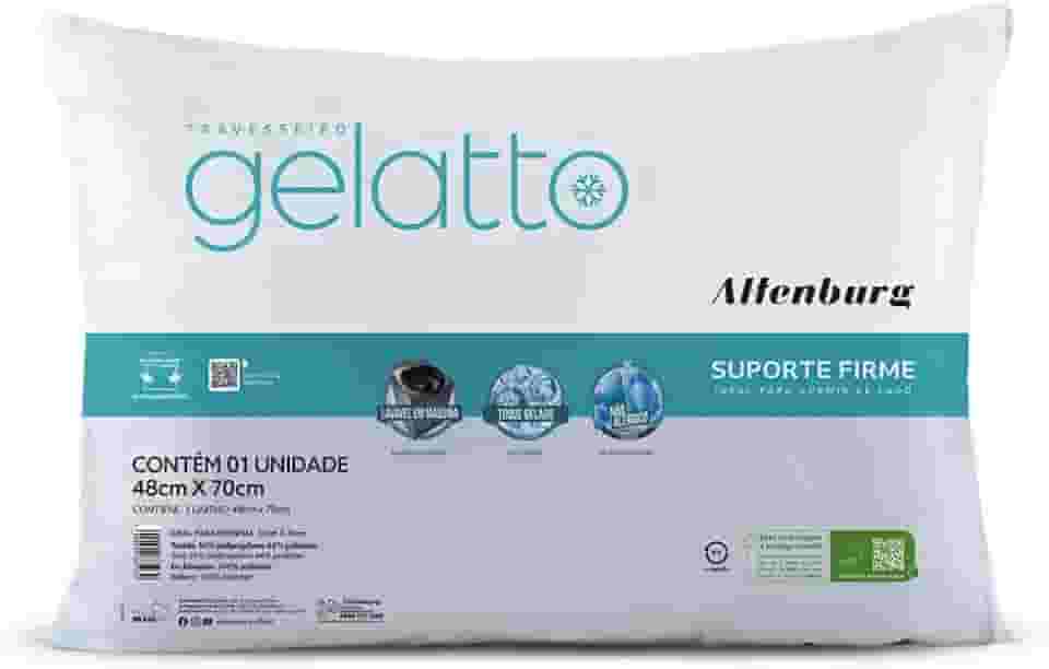Travesseiro Gelatto - 48cm x 70cm - Turquesa - Altenburg