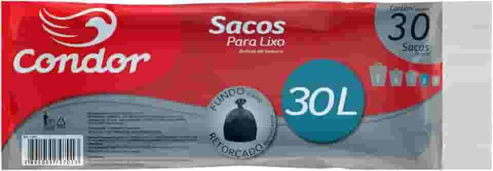 Saco para Lixo em Rolo Tipo B 30l Condor 30 Unidades