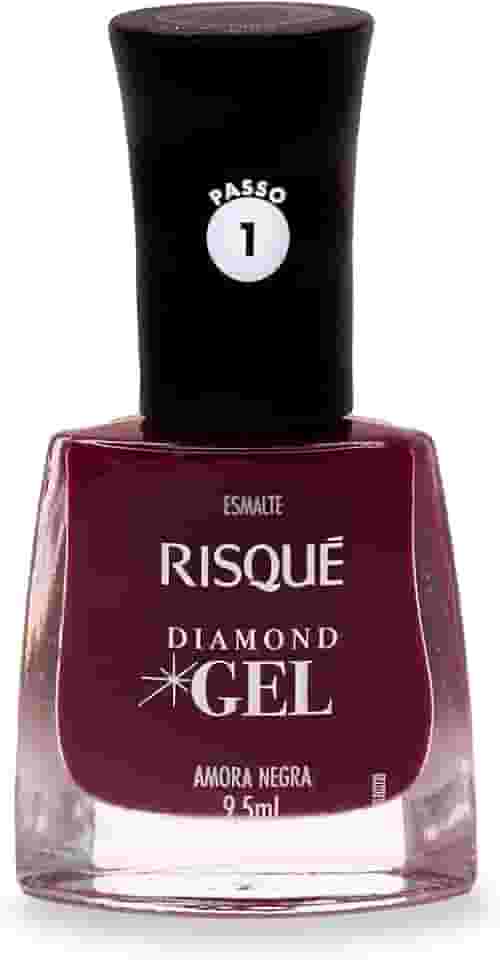 Risqué Esmalte Diamond Gel Amora Negra Cremoso 9 5Ml Amora Negra 9.5 Ml