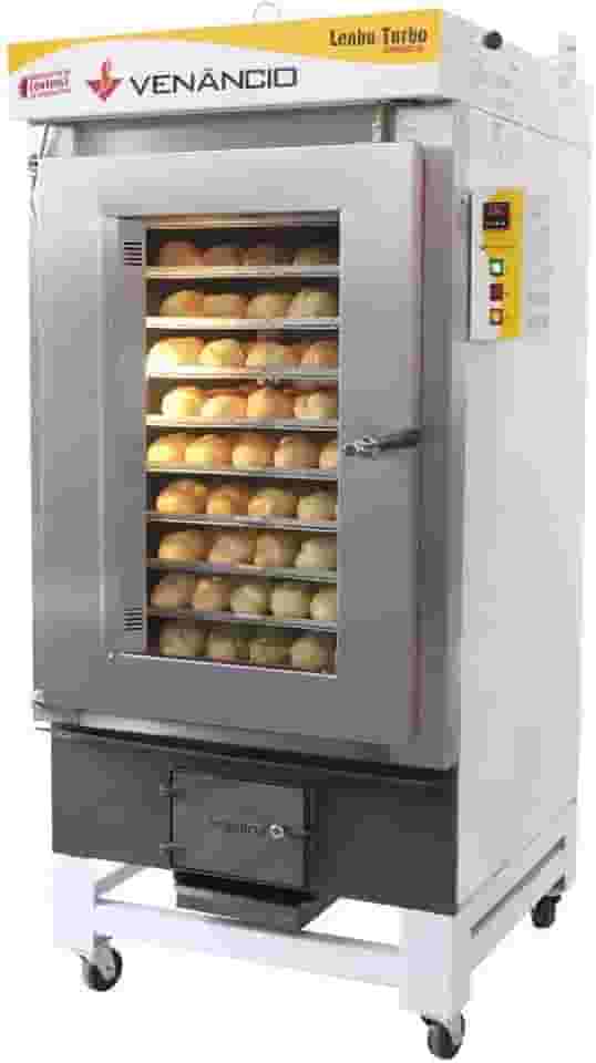 Forno Turbo Ciclone a Lenha 8 Esteiras Venâncio com Fornalha Frontal Fclt8