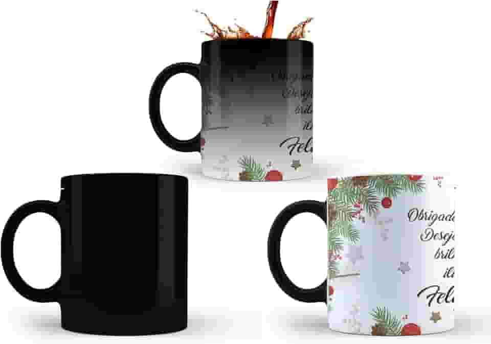 Caneca Mágica Natal Mensagem Amigo Secreto Presente Criativo