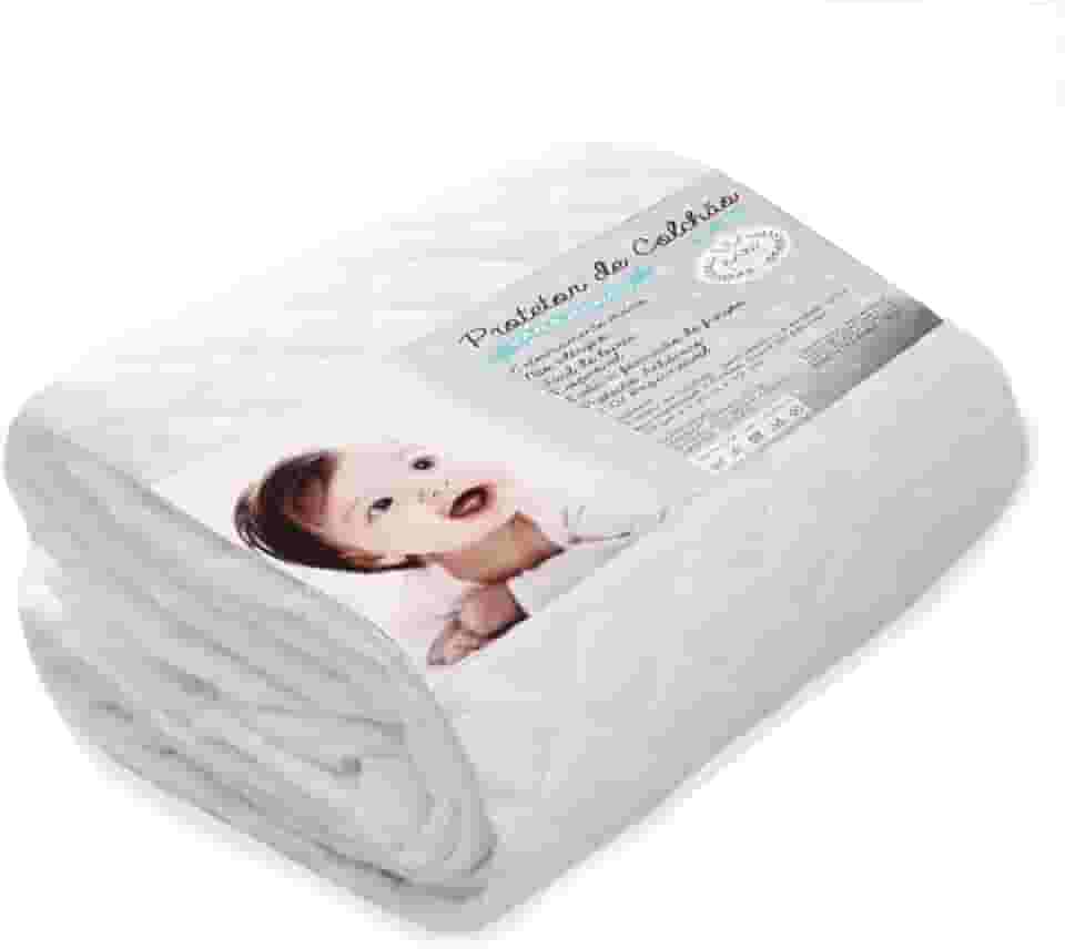 Protetor Colchão Impermeavel Berço Padrão Americano Anti Xixi Bebe Capa Protetora Segura Branca