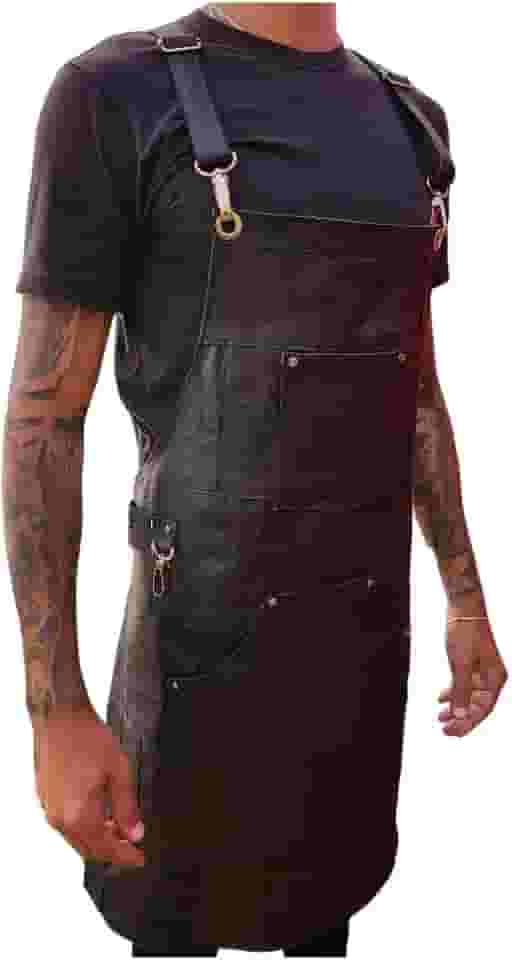 Avental Churrasqueiro Couro Legítimo Bovino Chef Cozinheiro