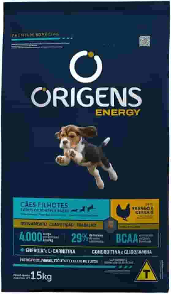 Origens Ração Seca Energy Para Cães Filhotes Sabor Frango 15Kg
