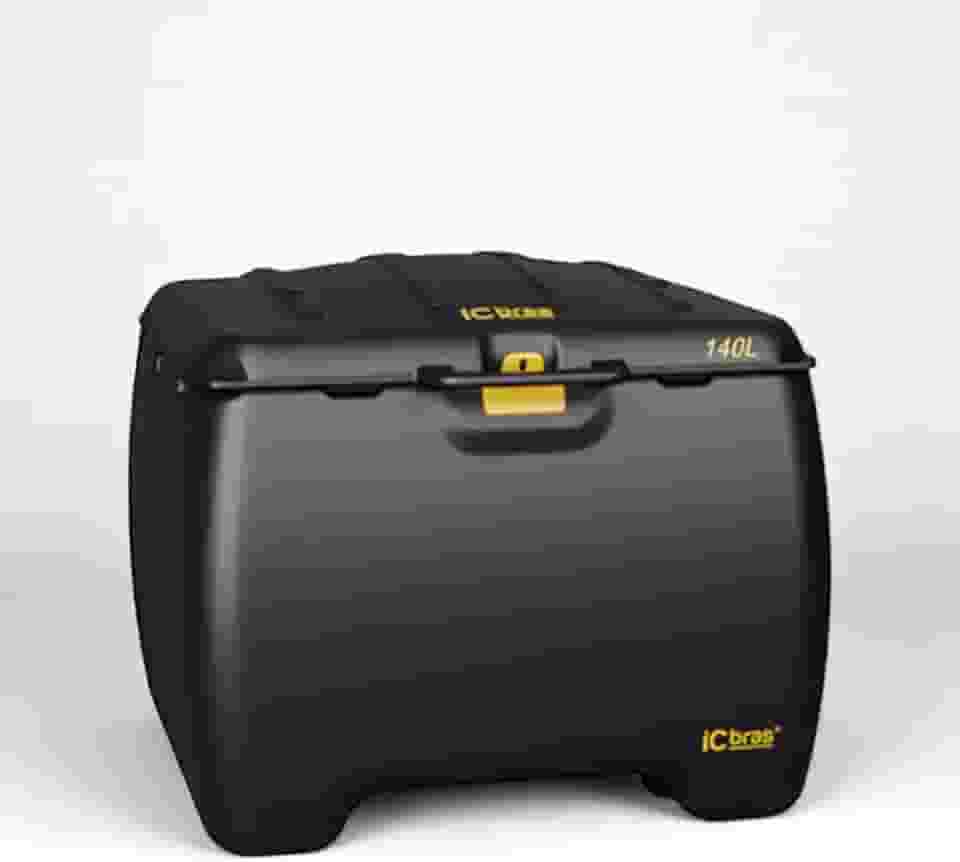 Bau de Moto 140L Traseiro Preto Universal iCbras Bauleto