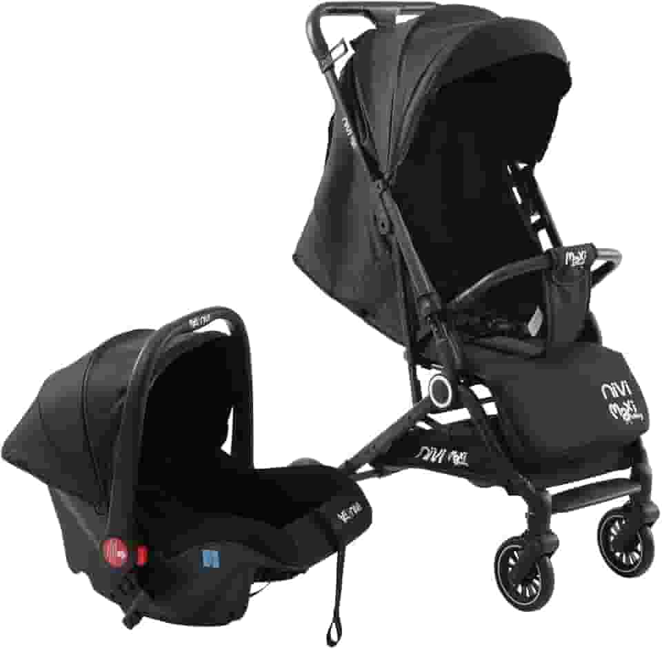 Carrinho de Passeio C/Bebê Conforto TS NIVI Maxi Baby (Preto)