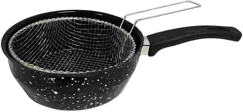 Frigideira Fritatudo Fritadeira Cesto 20cm Esmaltada Roa