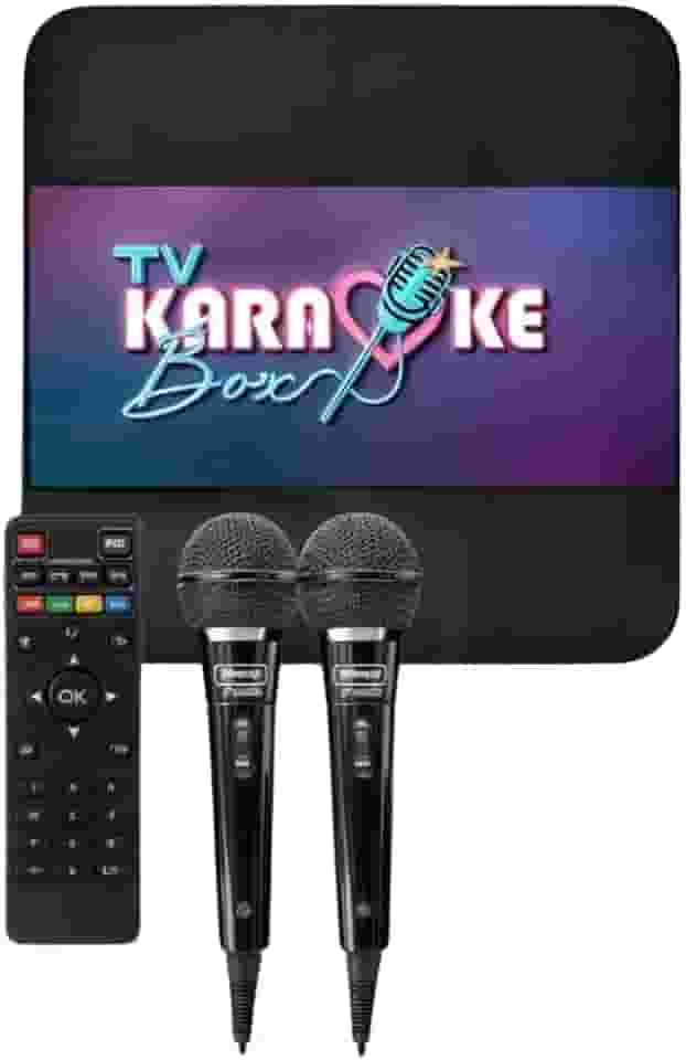 Karaoke Box 18mil Músicas + 2 Microfones com Fio