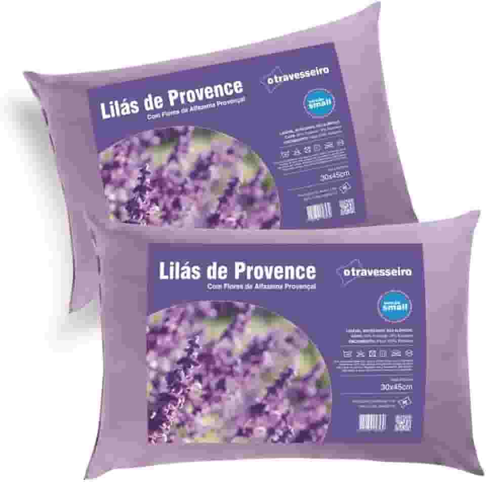 Kit 2 Travesseiros Infantil Antialérgico Com Aromaterapia Lavanda 30x45cm Macio Confortável Lavável à Máquina Crianças de 2 á 8 Anos