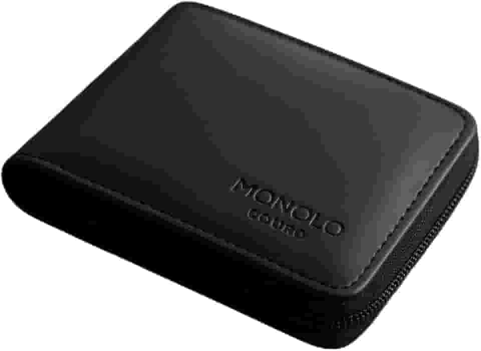 Carteira Masculina Couro Legítimo Ziper Porta Cartão Documentos Crédito CNH Grande Completa Monolo