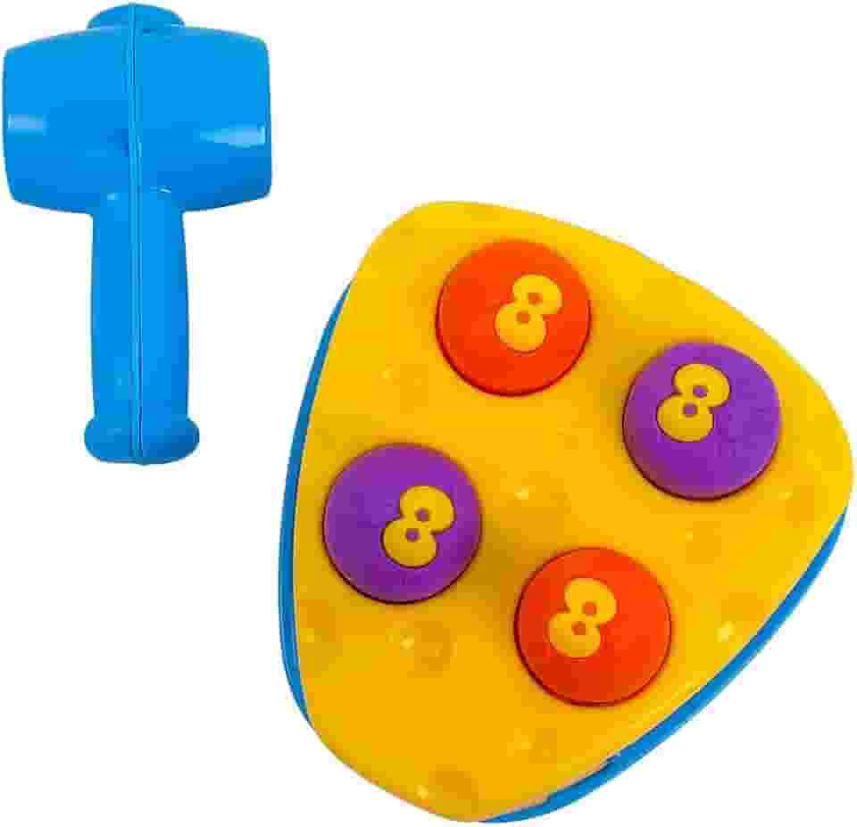 Brinquedo infantil para Bebê Bate Bate com Martelinho para Criança de 1 ano, Brinquedo Educativo, Sensorial e Estímulo Coordenação Motora, Ideal para Presente