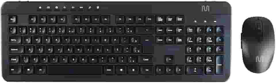 Kit Teclado e Mouse Sem Fio Multi (Multilaser) Recarregável Com Bateria 200mAh - TC250