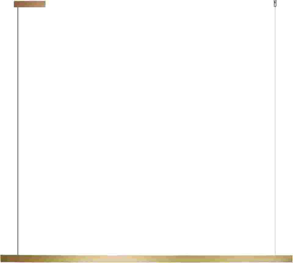 Luminária Pendente de Led Linear Ultrafino 1m 15W 1050 Lumens Pendente de Teto Linear Luminária de Led para Sala Quarto Escritório com Cabos de 2m Uso Comercial e Residencial (Dourado)