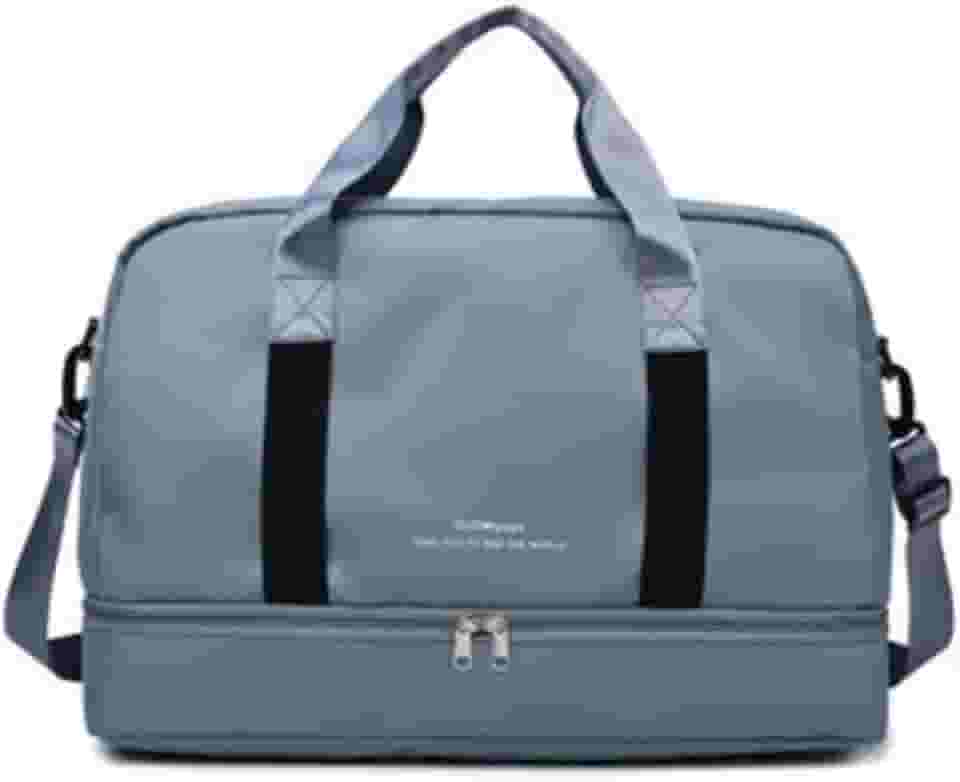Bolsa De Viagem Sport Com Bolso Impermeável Alça Lateral 30L Capacidade (azul claro)
