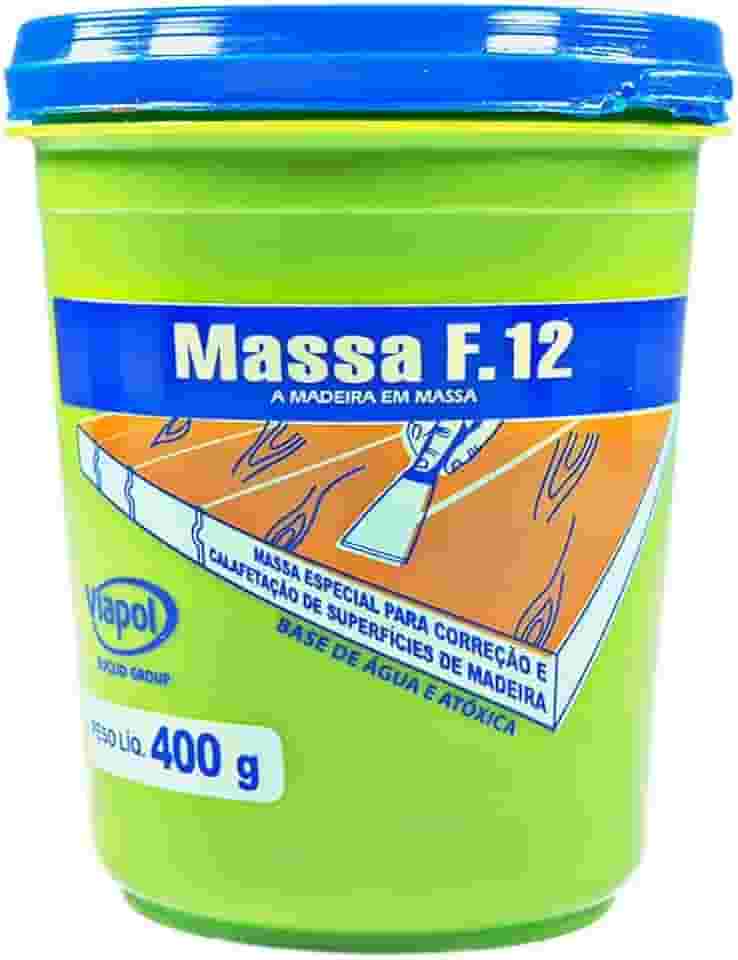Massa F12 para Calafetar Madeira 400g Marfim