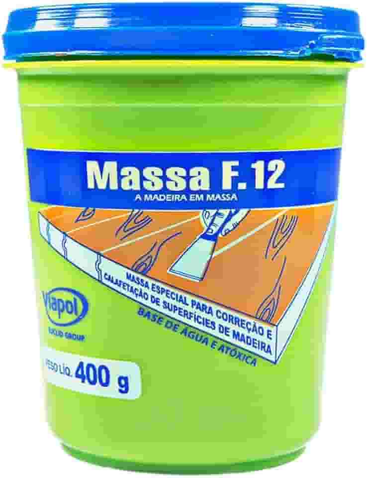 Massa F12 para Calafetar Madeira 400g Marfim