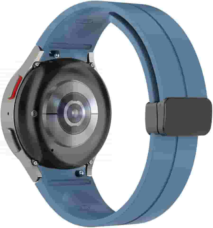 Pulseira de Silicone Magnética marca 123smart compatível com Galaxy Watch 4 Watch 5 Watch 6 Watch 7 40mm 42mm 43mm 44mm 45mm 46mm 47mm