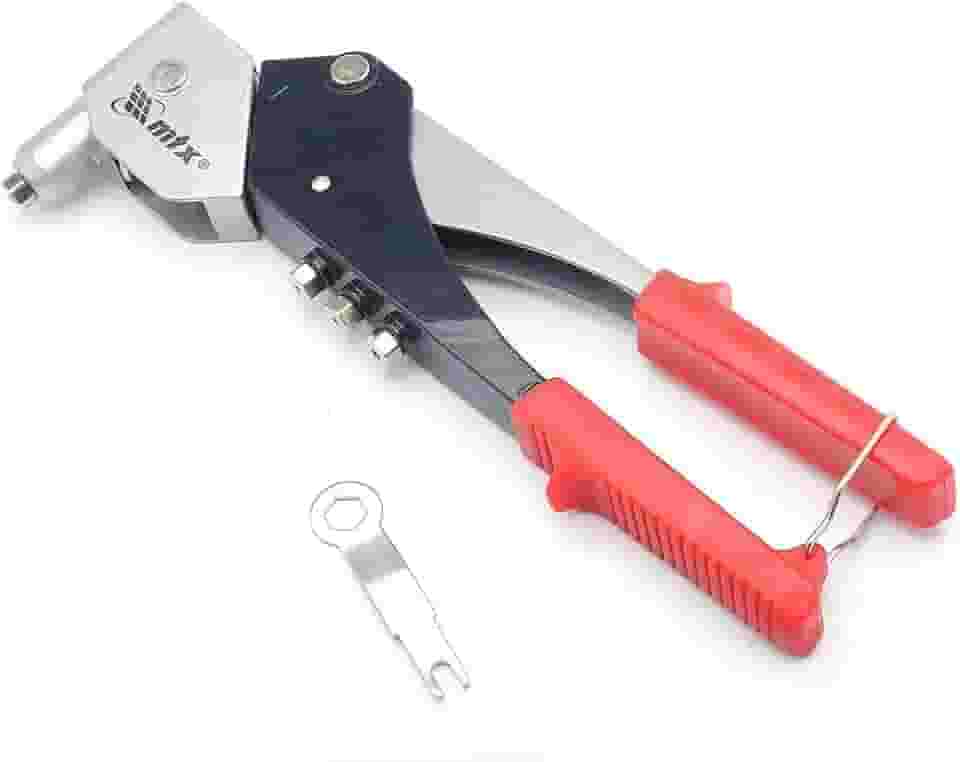 MTX Rebitador Manual Tipo Alicate 263 mm – Cabeça Giratória 360° para Rebites em Ângulos Difíceis