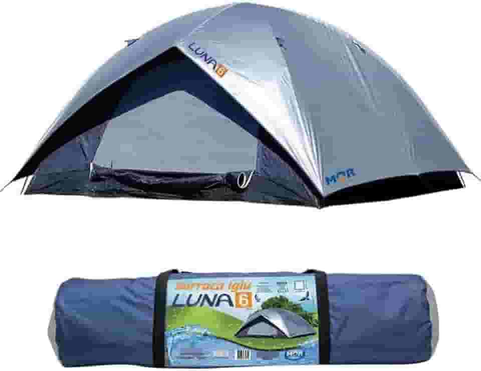 Barraca Luna para 6 Pessoas – Resistente à Chuva, Ventilação Dupla, Ideal para Camping e Praia