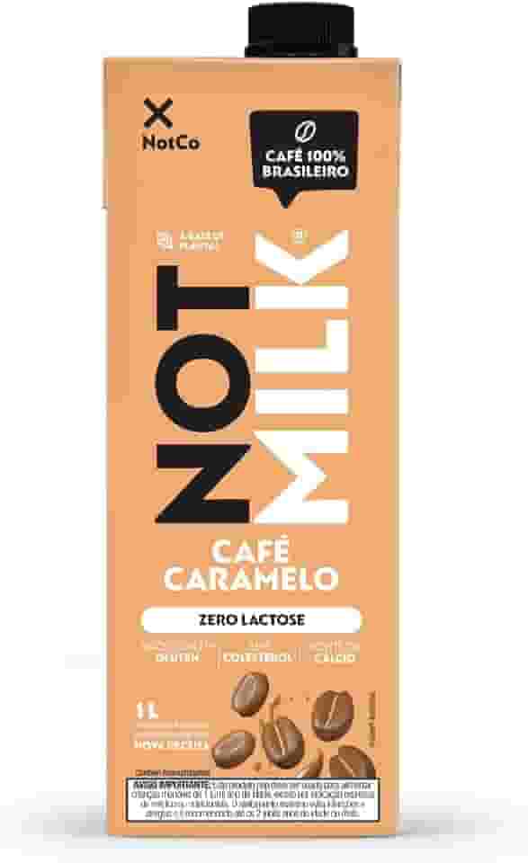Bebida Vegetal NotCo NotMilk Café Caramelo 1L, Feito com Ingredientes 100% Vegetais, Sabor Leite com Café, Sem Lactose, Sem Glúten, Para Bebidas Quentes e Frias, Plant-Based, Vegano, Vegetariano.