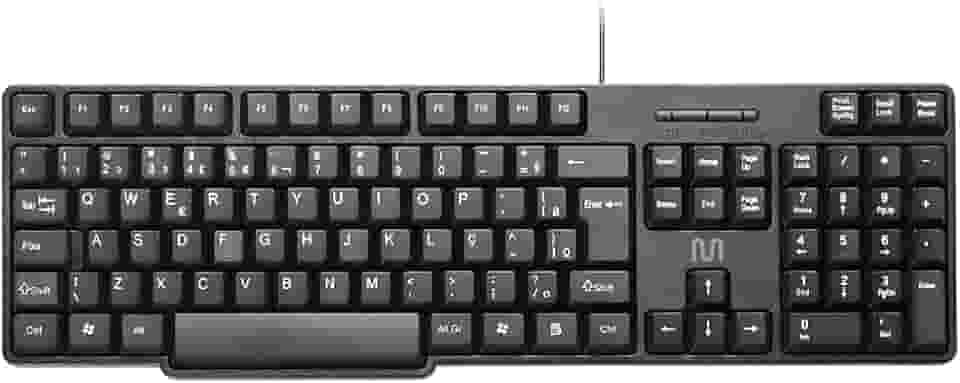 Teclado com Fio Multi USB com Layout ABNT2, Teclas Silenciosas, Design Slim e Cabo de 1,3m – TC213
