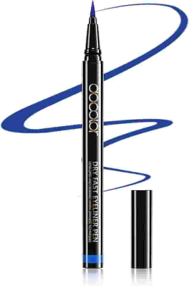 docolor Delineador à prova d'água Super Slim Liquid Precise All Day Eye Liner Gel Azul