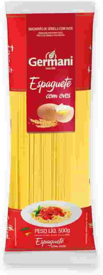 Macarrão Espaguete Com Ovos Germani 500G, Germani Alimentos, Massa Espaguete De Sêmola Com Ovos Pasta Spaghetti All Uovo, Vermelho, O Melhor Sabor Da Massa Mais Tradicional, Receita Caseira Desde 1892