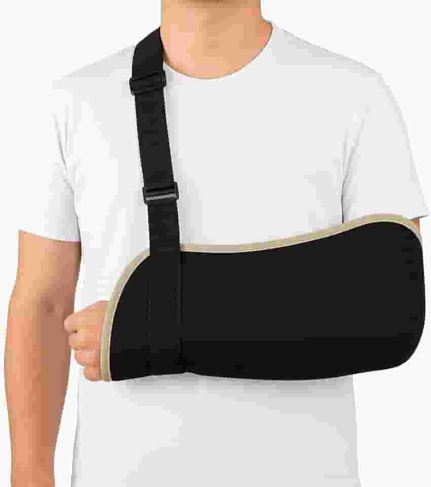 Tipoia Ortopédica Estofada Ajustável Ombro e Braço Pós‑Operatório Bilateral Unissex Imobilização Clavícula
