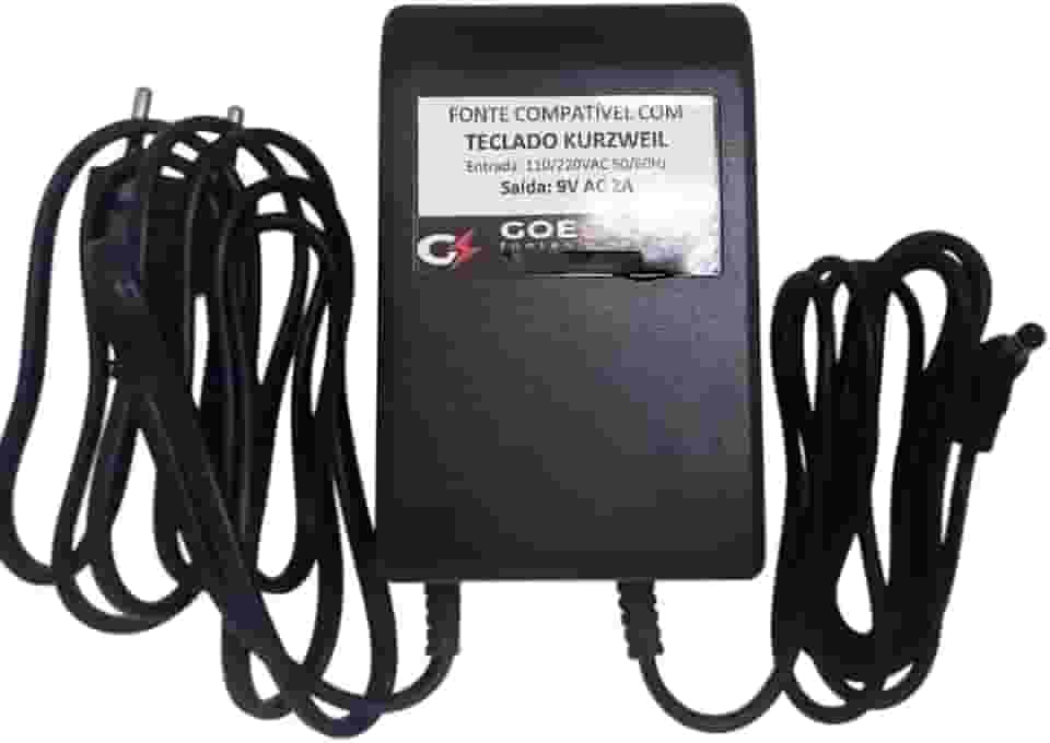 Fonte Ac 9V 2A Teclado E Piano Digital Kurzweil Pcx1