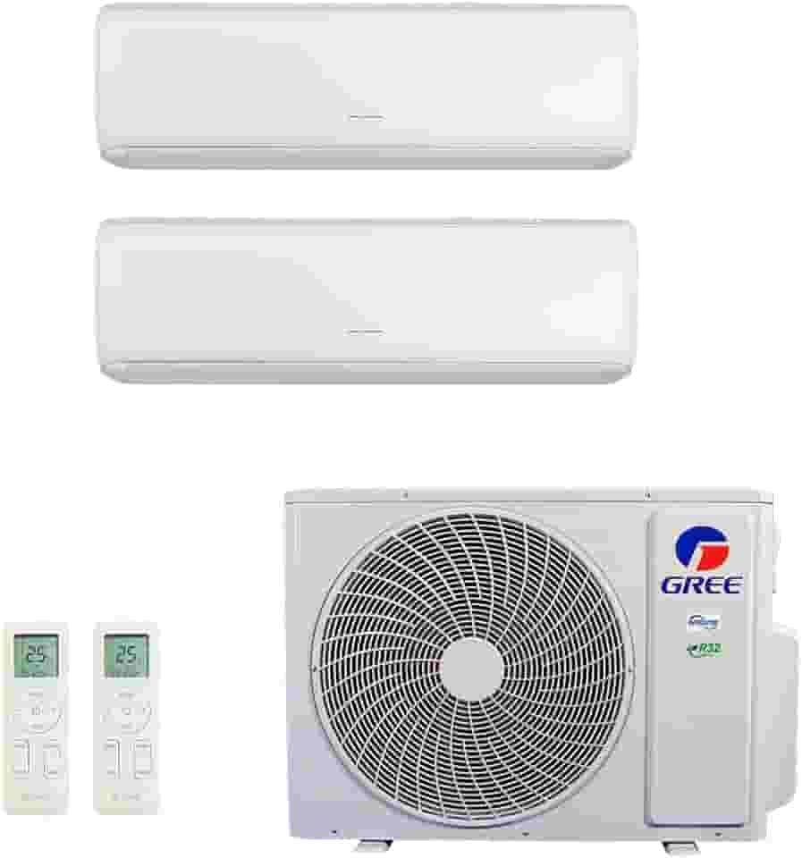 Ar Condicionado Bi Split Gree Inverter G Max 18.000 Btus (1x Hi Wall 12.000 + 1x Hi Wall 9.000) Quente e Frio 220v R-32