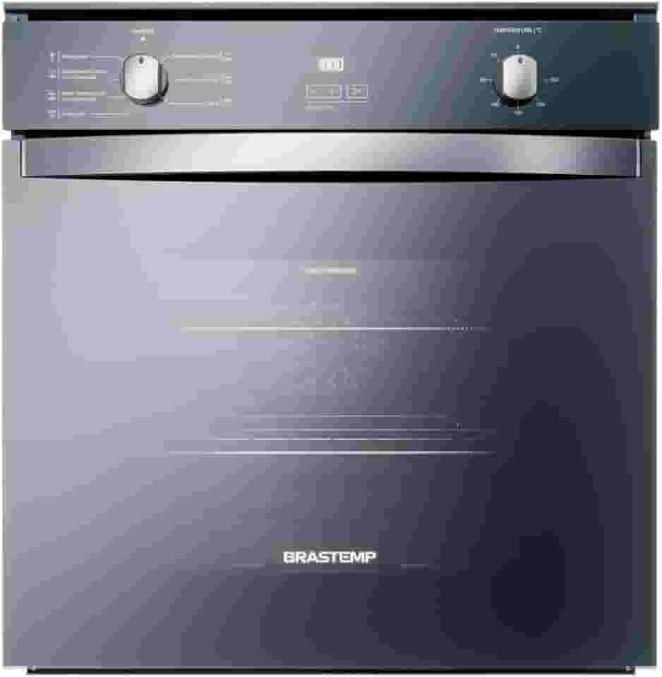 Forno de Embutir Elétrico Brastemp 84 Litros Cor Inox Espelhado com Convecção e Timer Touch - BOC84AR 220V