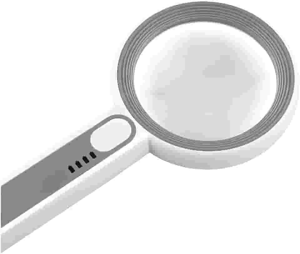 Lupa de Mão Aumento 12x com LED Profissional Portátil