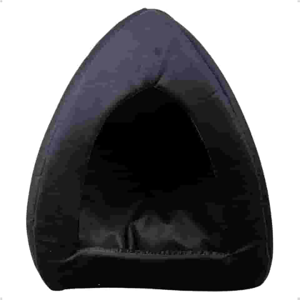 Cama Caminha para Cães e Gatos com Almofada Removível Uso Inverno e Verão(Preto)