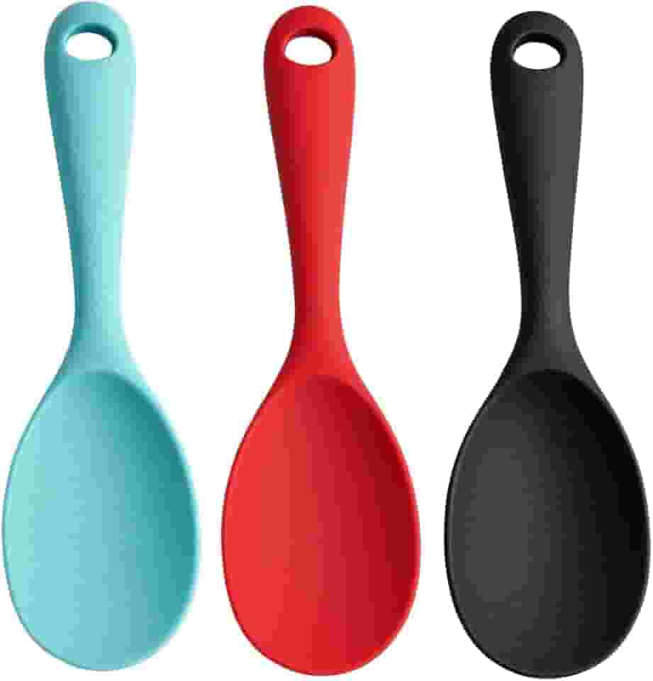 Jogo 03 Colheres de Silicone Cozinha Wellmix Cabo Curto Preparo Antiaderente Alta Durabilidade