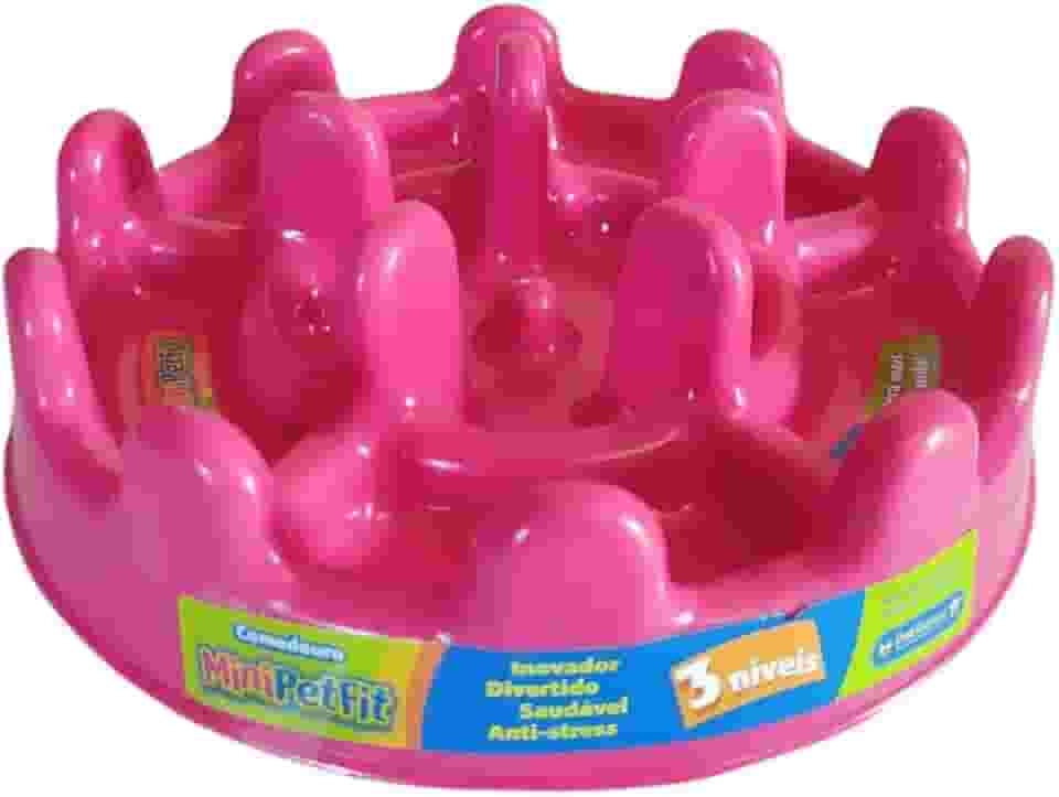 Pet Games Comedouro Lento Funcional Mini Pet Fit Pink Para Cães